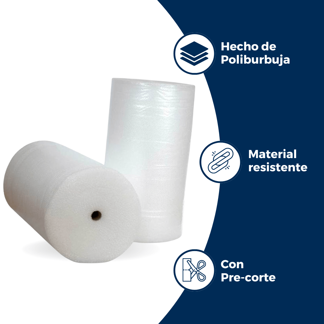 Rollo de Burbuja Grande (12.7 mm) Pre-Cortado a 1 Metro