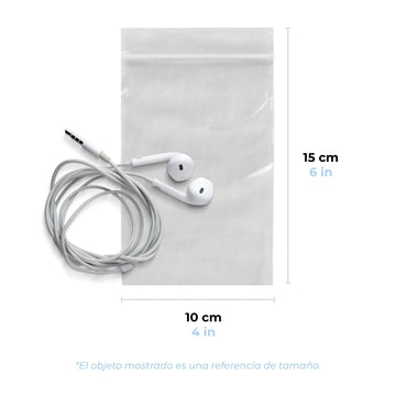 10 x 15 cm - Bolsas de Plástico con Cierre Ziploc | Paquete de 1000 | Transparente | Tipo Ziploc