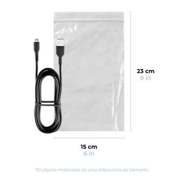15 x 23 cm - Bolsas de Plástico con Cierre Ziploc | Paquete de 1000 | Transparente | Tipo Ziploc