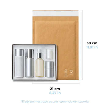 21 x 30 cm Sobres de Papel Kraft Honeycomb | Paquete de 100 | Papel Kraft 100% Reciclado | Café