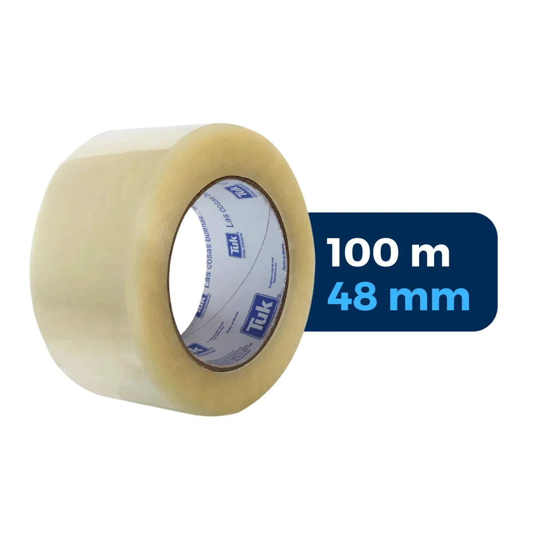 48 mm x 100 m - Cinta de Empaque 43 Micras Comercial (Tuk 284)