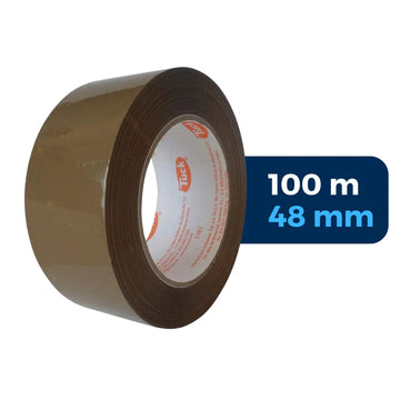 48 mm x 100 m - Cinta de Empaque Uso Comercial Canela (Tuk 182)