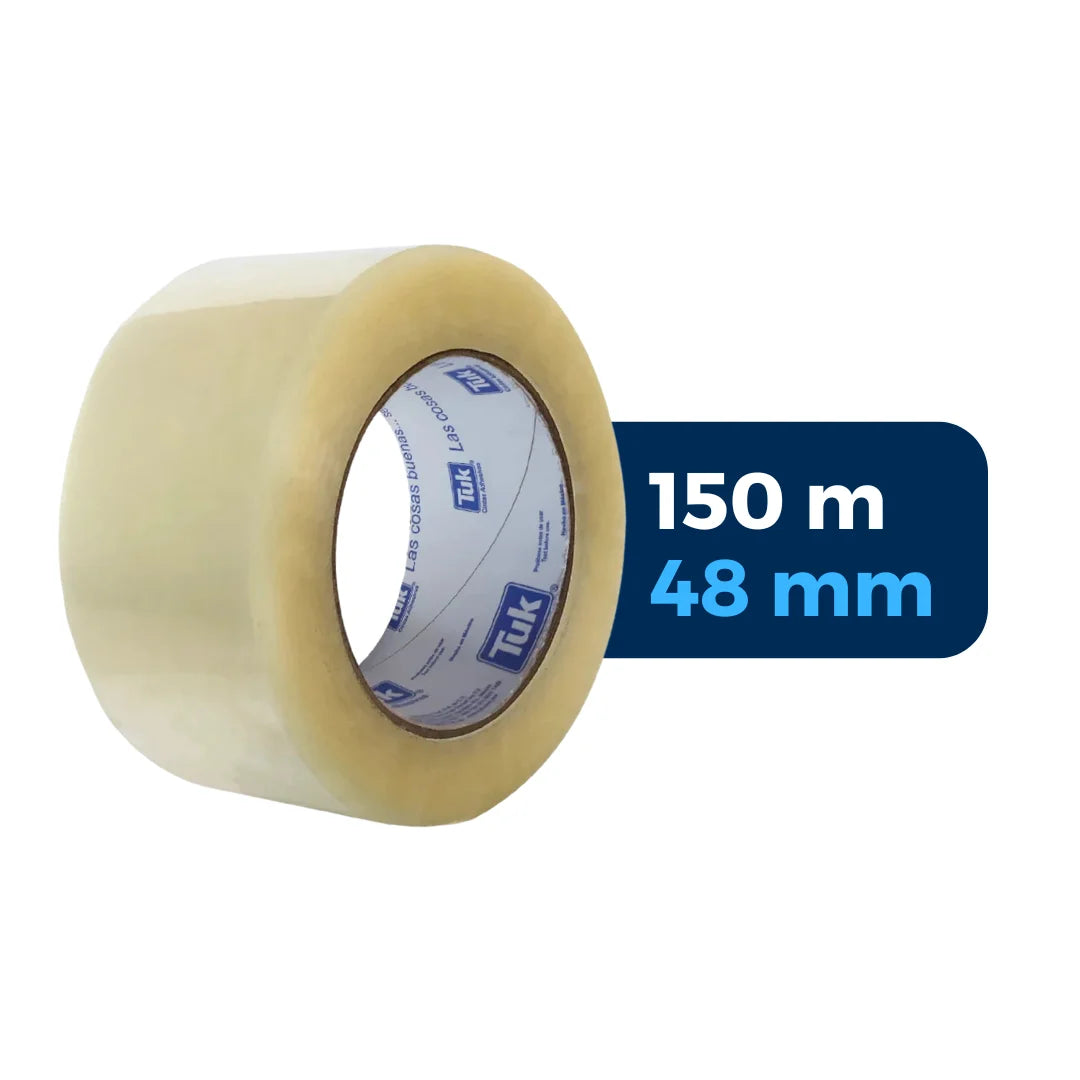 48 mm x 150 m - Cinta de Empaque 43 Micras Comercial (Tuk 284)