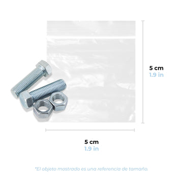 5 x 5 cm - Bolsas de Plástico con Cierre Ziploc | Paquete de 1000 | Transparente | Tipo Ziploc