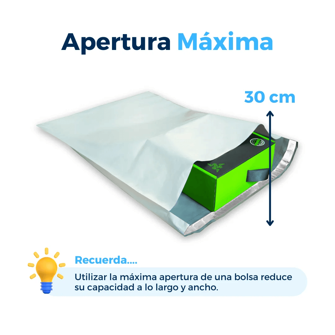 37 x 48 cm - Bolsas para Envíos Premium Recicladas | Paquete de 100 | Blanca