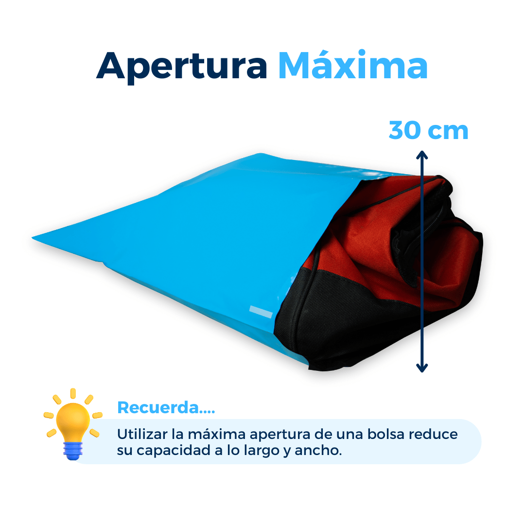 37 x 48 cm - Bolsas para Envíos Azules | Paquete de 100 | Premium