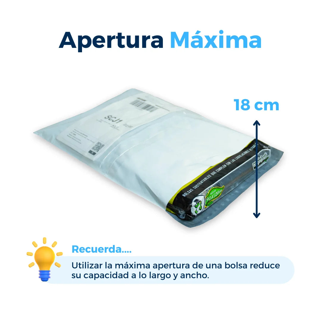 25 x 33 cm - Bolsas para Envíos con Portaguía | Paquete de 100 | Blanca | Portaguía (premium)