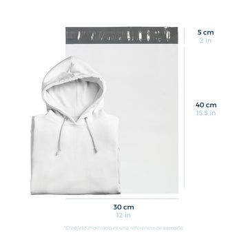 30 x 40 cm - Bolsas para Envíos Premium | Paquete de 100 | Blanca