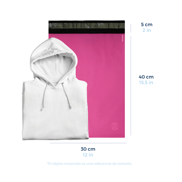 30 x 40 cm - Bolsas para Envíos Rosas | Paquete de 100 | Premium