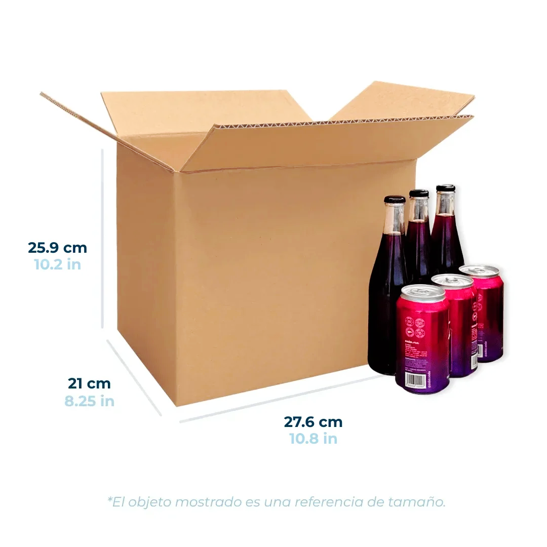 27.6 x 21 x 25.9 cm - Cajas de Cartón para Envíos | Paquete de 25 | Papel Kraft | Café | 32 ECT | Caja Regular (CRR)