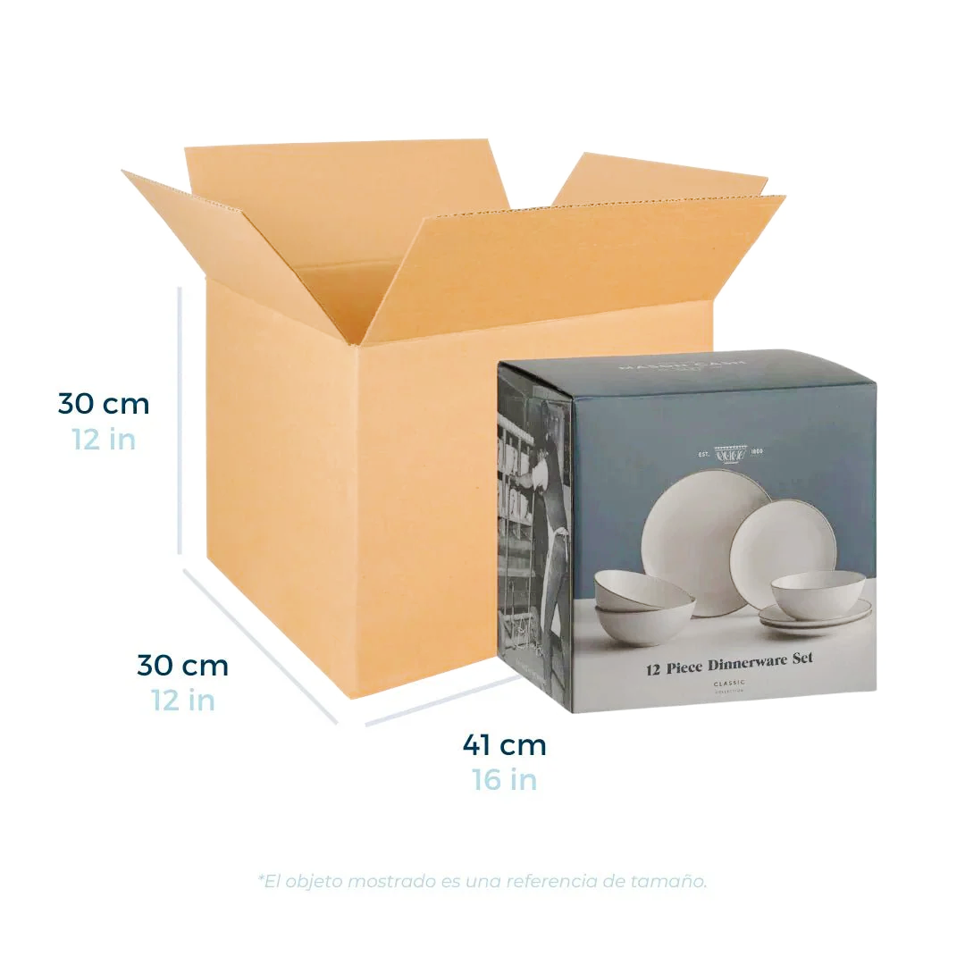 41 x 30 x 30 cm - Cajas de Cartón para Envíos | Paquete de 25 | Papel Kraft | 32 ECT | Caja Regular (CRR)
