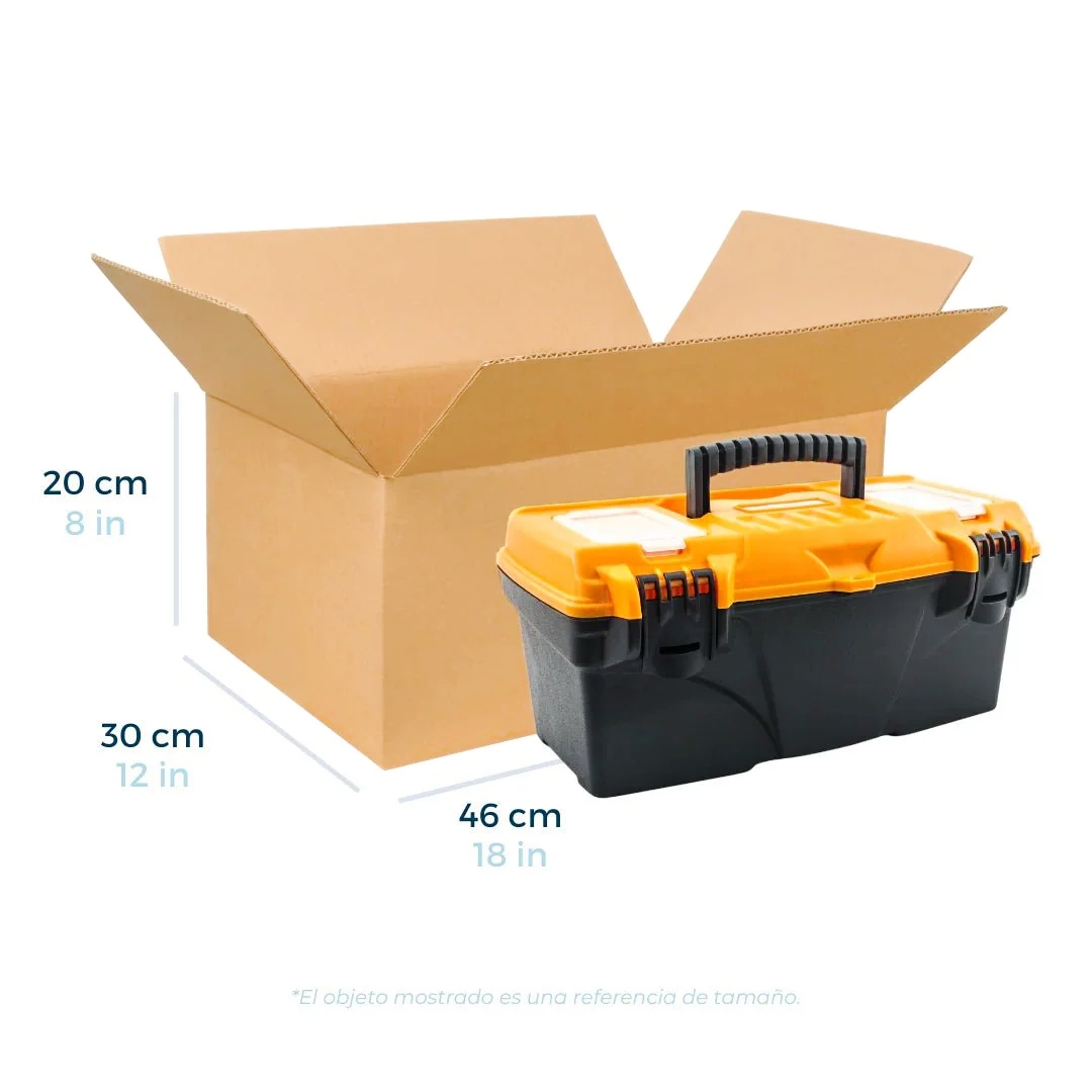 46 x 30 x 20 cm - Cajas de Cartón para Envíos | Paquete de 25 | Papel Kraft | 32 ECT | Caja Regular (CRR)