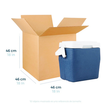46 x 46 x 46 cm - Cajas de Cartón para Envíos | Paquete de 25 | Papel Kraft | 32 ECT | Caja Regular (CRR)