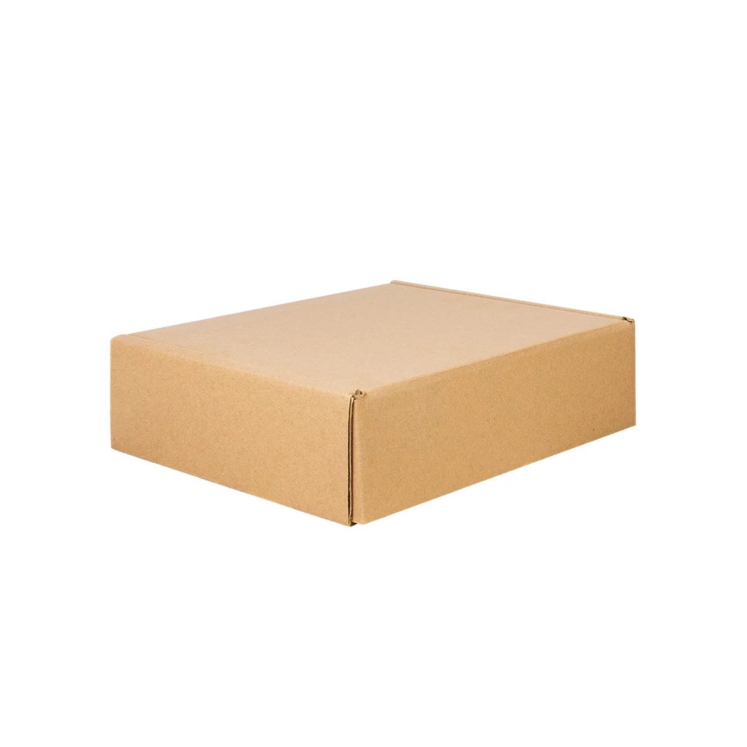 25 x 25 x 10 cm - Cajas de Cartón con Pestañas | Paquete de 25 | Papel Kraft | 32 ECT | Para Envíos con Pestañas