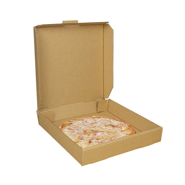 10 x 10" - Cajas para Pizza | Paquete de 25 | Papel Kraft | Ideal para Pizzas Pequeñas de Hasta 10″ (≈25,4 Cm) | 23 ECT