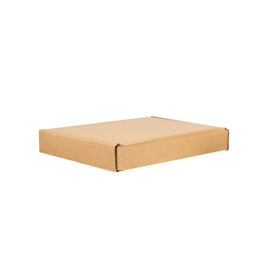25 x 20 x 4 cm - Cajas de Cartón con Pestañas | Paquete de 25 | Papel Kraft | 32 ECT | Para Envíos con Pestañas
