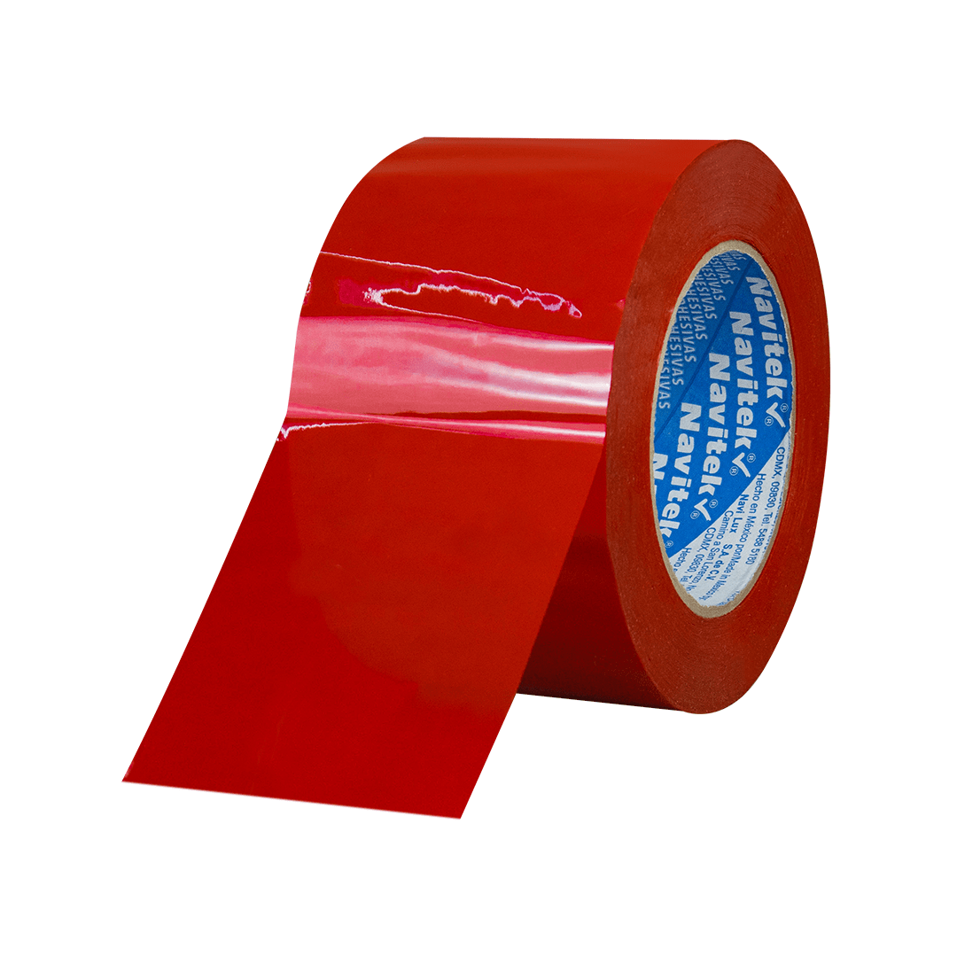 72 mm x 150 m - Cinta Adhesiva para Empaque Roja (Navitek 95)
