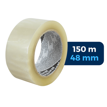 48 mm x 150 m - Cinta Adhesiva Acrílica Uso Ligero Transparente (Navitek 100)