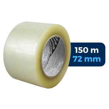 72 mm x 150 m - Cinta Adhesiva Hot Melt Transparente (Navitek 500)