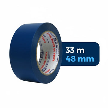 48 mm x 33 m - Cinta Adhesiva Delimitadora de Vinil Azul (Tuk 340)