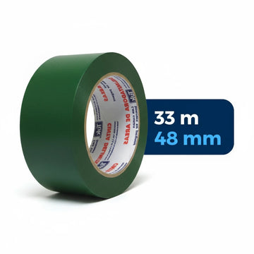 48 mm x 33 m - Cinta Adhesiva Delimitadora de Vinil Verde (Tuk340)