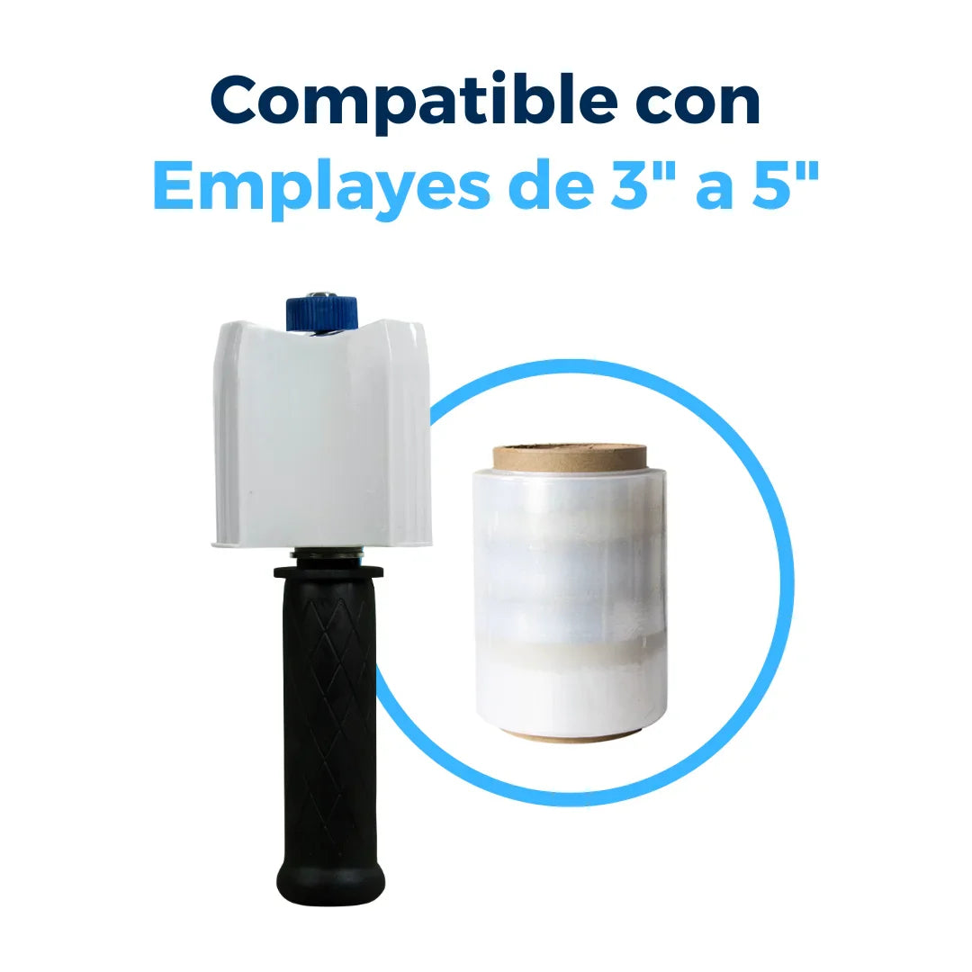 Despachador de Emplaye Manual 3-5" (W600) | Polipropileno | Azul y Blanco