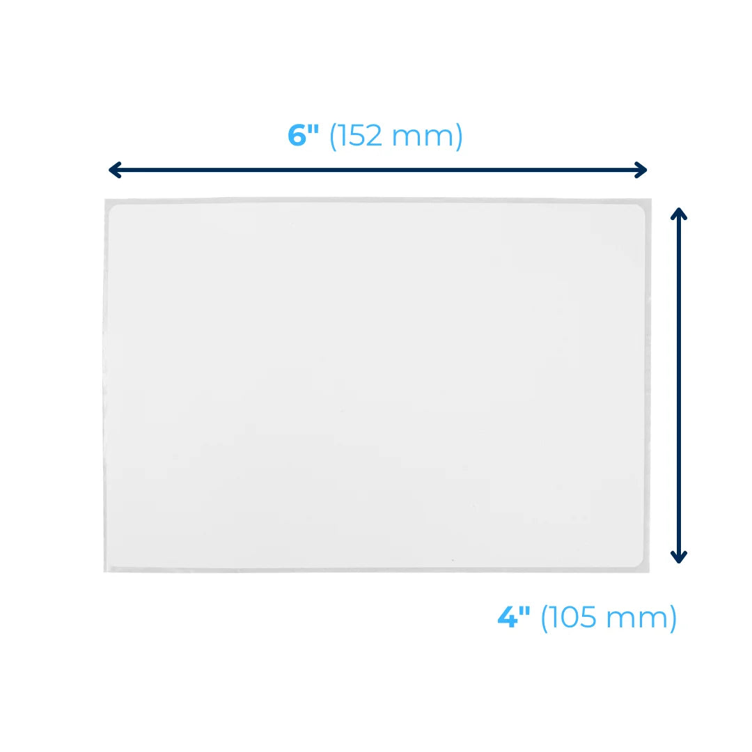 Etiquetas Térmicas Directas - 4 x 6" para Dymo 4XL (1744907) | Papel Térmico | Blanca | En Rollo