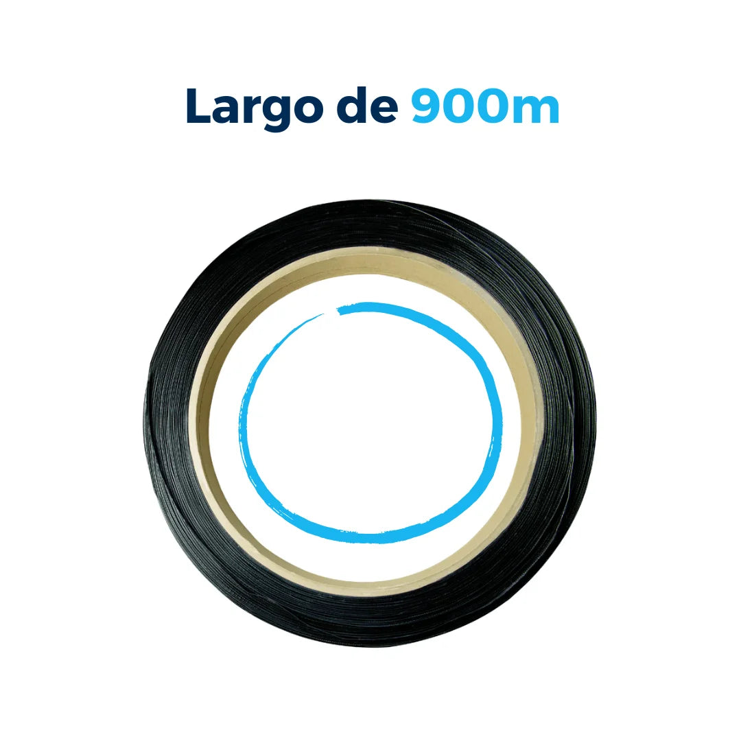 Fleje Negro Manual de Polipropileno - 1/2" Ancho | 300 mts de Largo