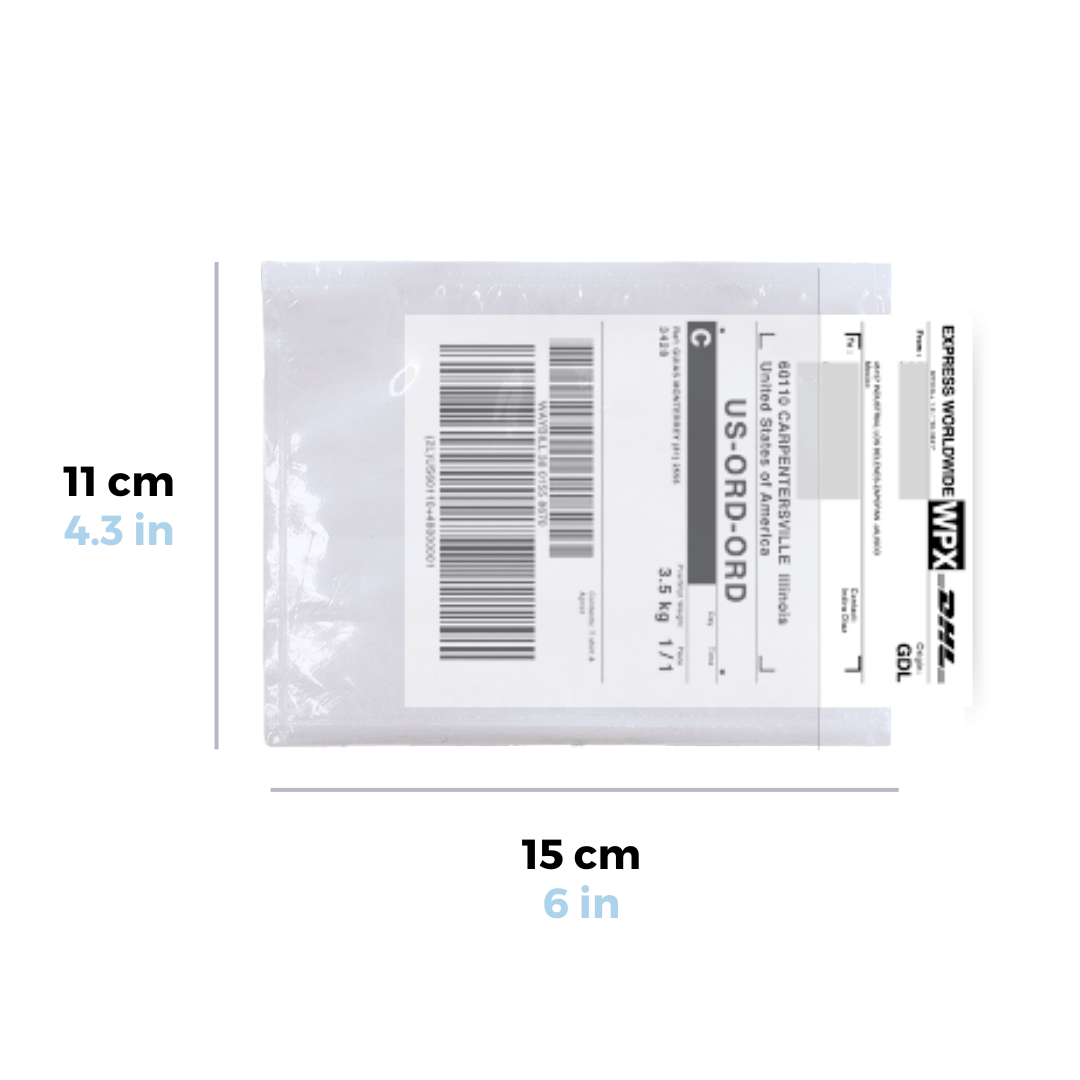 Packing List 15 x 11 cm, Abertura Lateral. Para Paquetes.