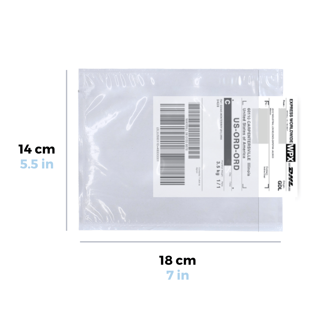 Packing List 18 x 14 cm, Abertura Lateral. Para Paquetes.