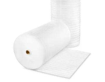 Rollo de Espuma Polyfoam de 1/8" x 105 m | Polietileno Espumado | Blanco | Texturizado Ondulado