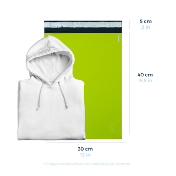 30 x 40 cm - Bolsas para Envíos Verdes | Paquete de 100 | Premium