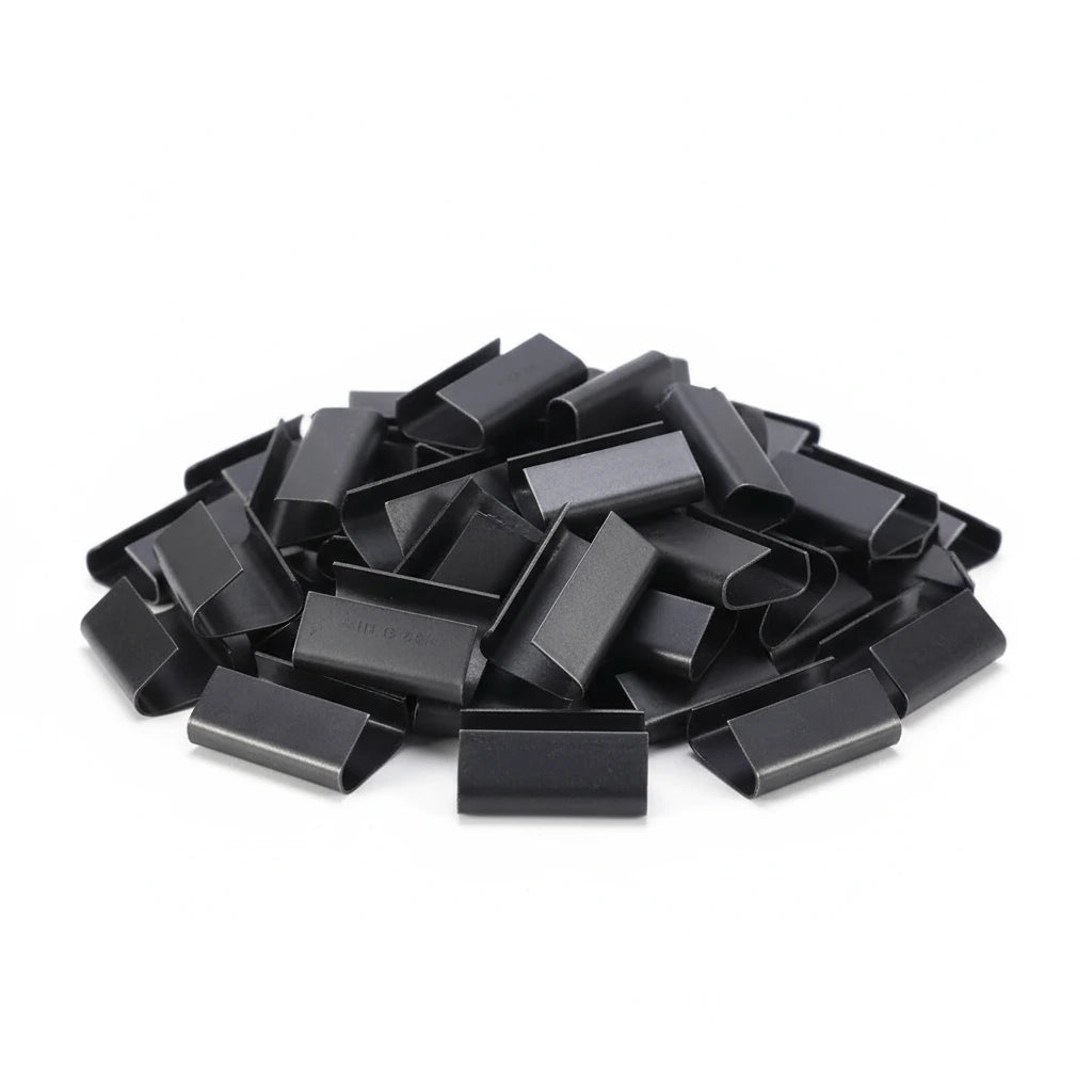 Sellos de acero galvanizado para fleje de polipropileno de 1/2" - Abierto