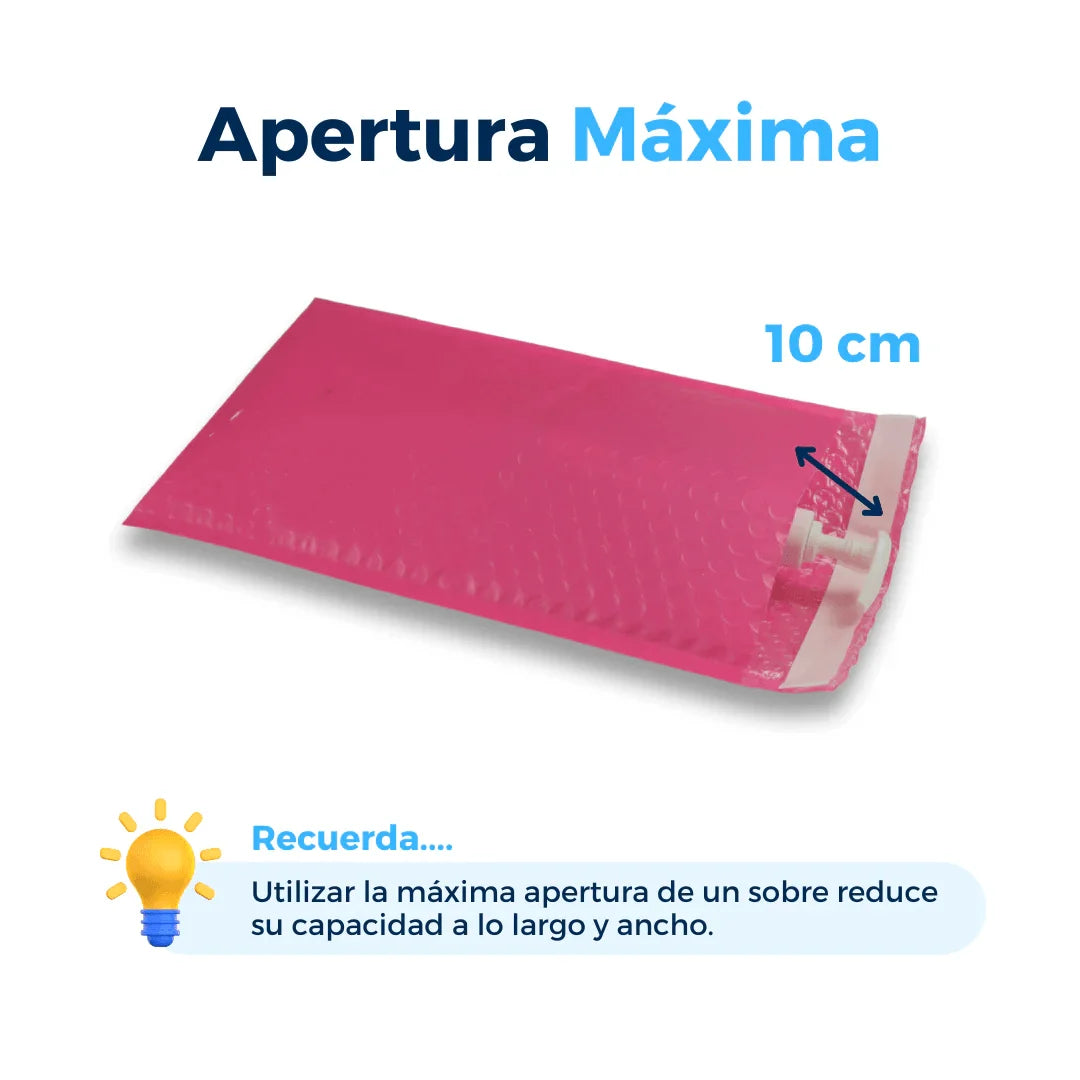 18 x 30 cm Sobres con Burbuja Rosas | Paquete de 100 | Polietileno