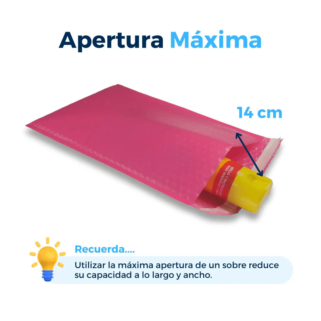 21 x 30 cm Sobres con Burbuja Rosas | Paquete de 100 | Polietileno