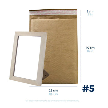 26 x 40 cm Sobres con Burbuja Kraft | Paquete de 100 | Papel 100% Reciclado | Café