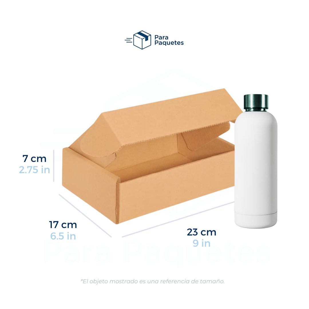 23 x 17 x 7 cm - Cajas de Cartón con Pestañas