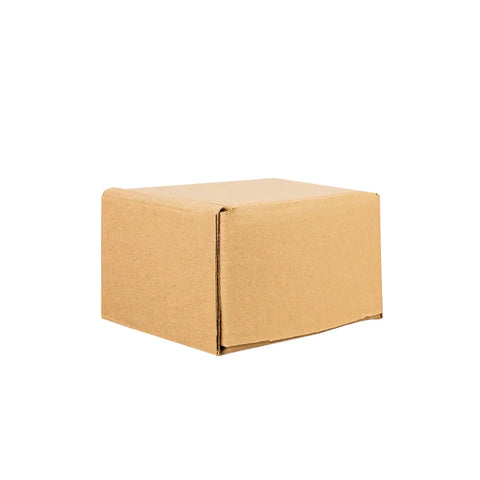 10 x 10 x 15 cm - Cajas de Cartón con Pestañas | Paquete de 25 | Papel Kraft | Para Envíos con Pestañas