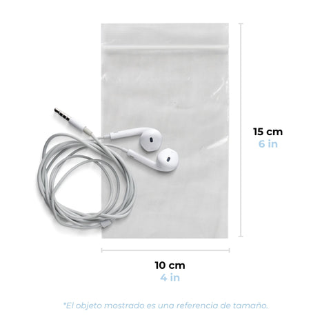 10 x 15 cm - Bolsas de Plástico con Cierre Ziploc | Paquete de 1000 | Transparente | Tipo Ziploc