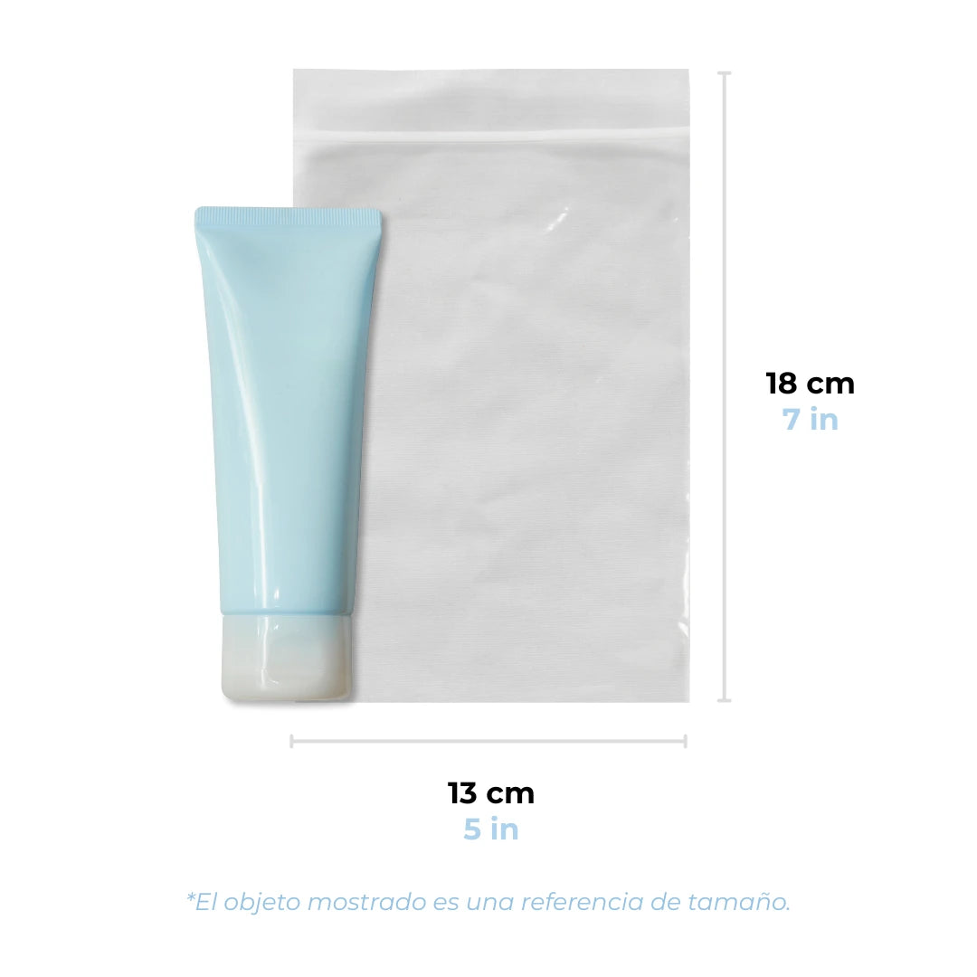 13 x 18 cm - Bolsas de Plástico con Cierre Ziploc