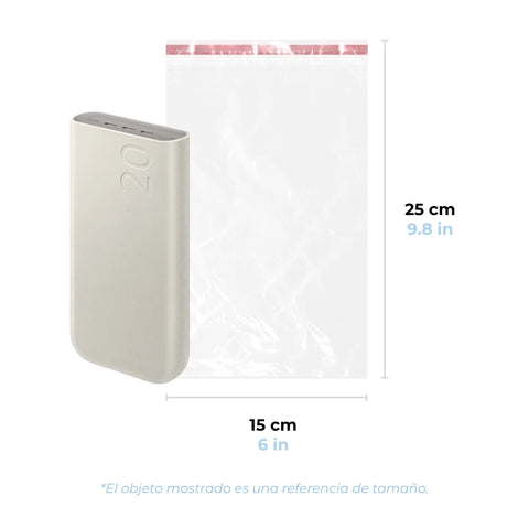 15 x 25 cm - Bolsas de Celofán con Adhesivo | Paquete de 1000 | Transparente