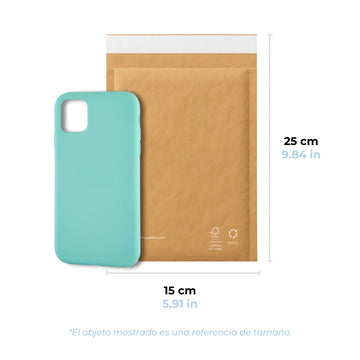 15 x 25 cm Sobres de Papel Kraft Honeycomb | Paquete de 250 | Papel Kraft 100% Reciclado | Café