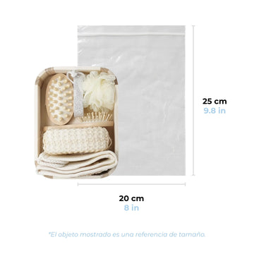 20 x 25 cm - Bolsas de Plástico con Cierre Ziploc | Paquete de 1000 | Transparente | Tipo Ziploc
