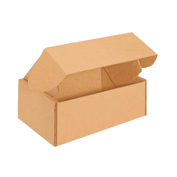Caja de cartón con pestañas autoarmable