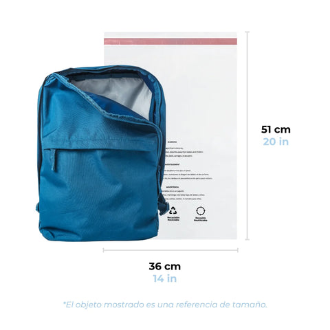 36 x 51 cm - Bolsas con Advertencia de Asfixia | Paquete de 100 | Transparente