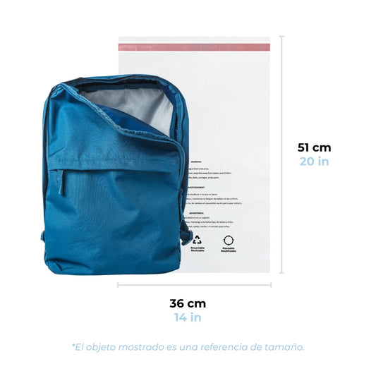 36 x 51 cm - Bolsas con Advertencia de Asfixia | Paquete de 100 | Transparente