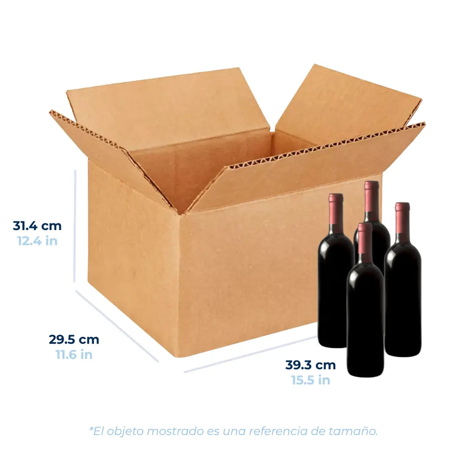 39.3 x 29.5 x 31.4 cm - Cajas de Cartón para Envíos | Paquete de 25 | Papel Kraft | Café | 32 ECT | Caja Regular (CRR)