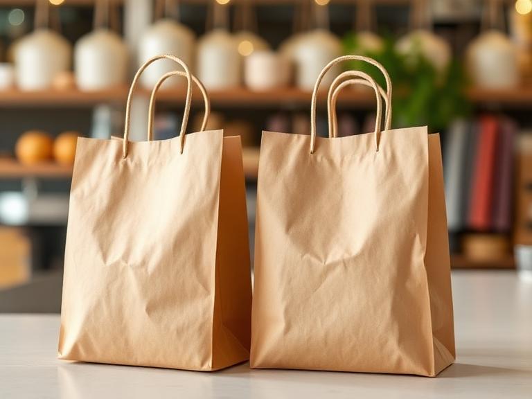 Bolsas de Papel con Asa para Compras