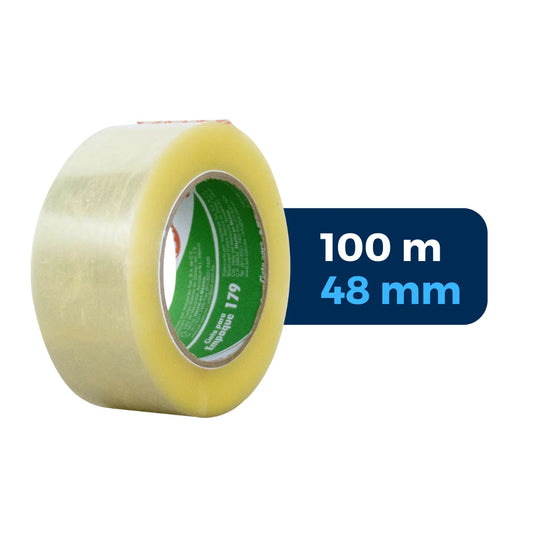48 mm x 100 m - Cinta Extra Resistente Industrial Transparente (Tuk 179)