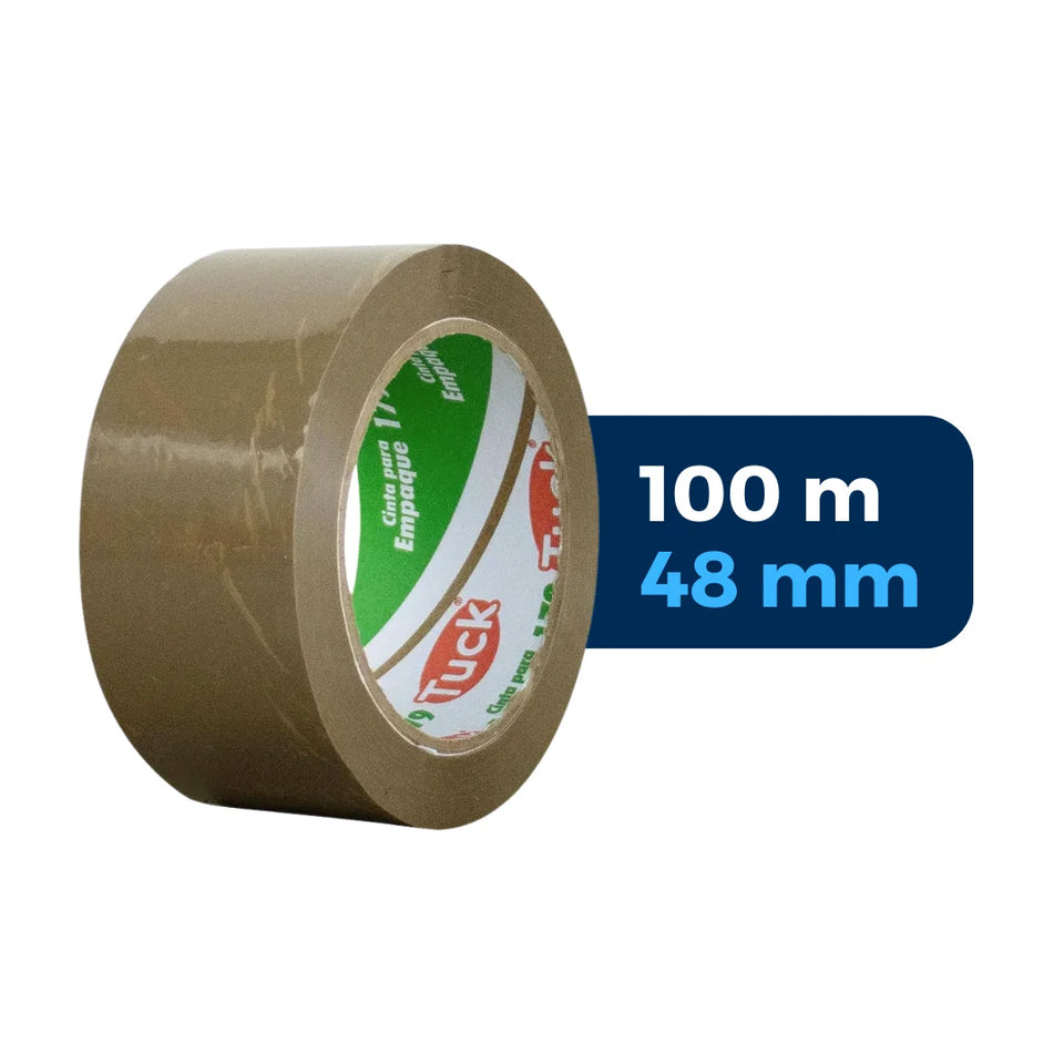48 mm x 100 m - Cinta Extra Resistente Industrial Canela (Tuk 179)